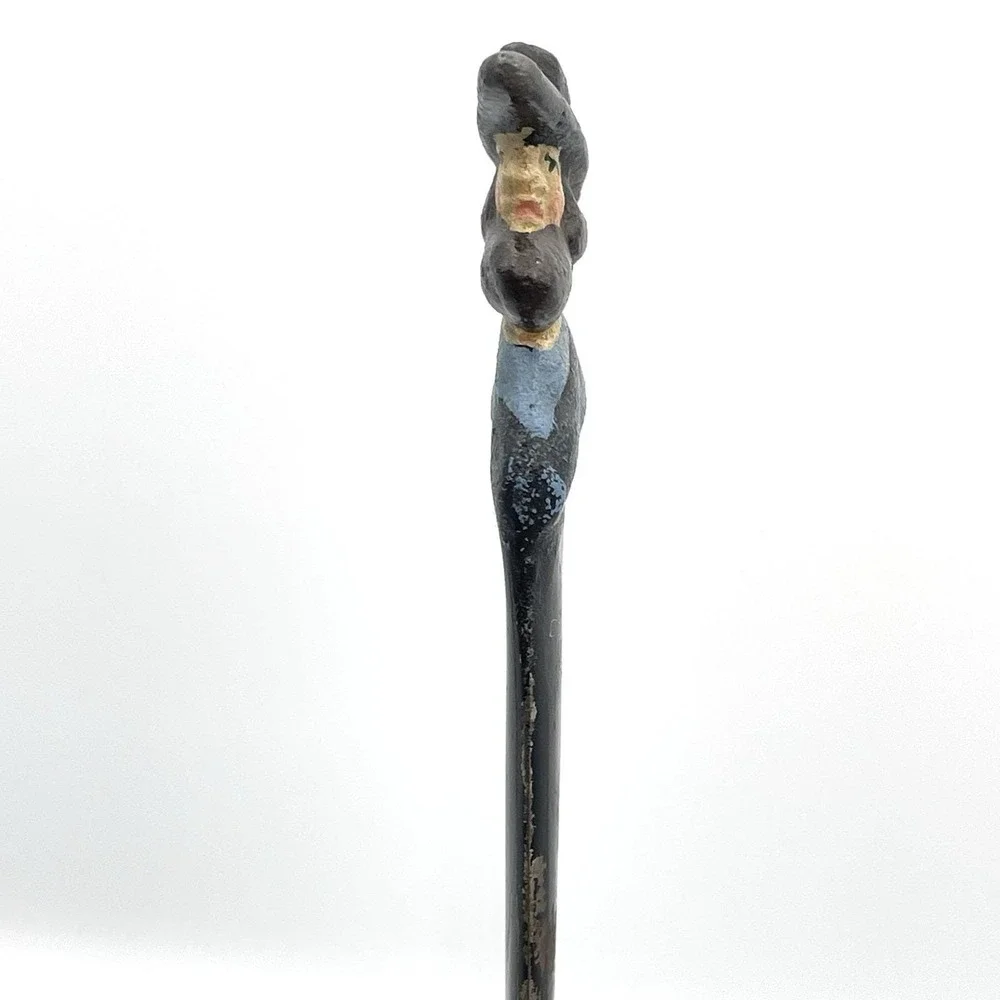Vintage 1930s Cast Iron Amish Man Letter Opener Figural Folk‎ Art 6